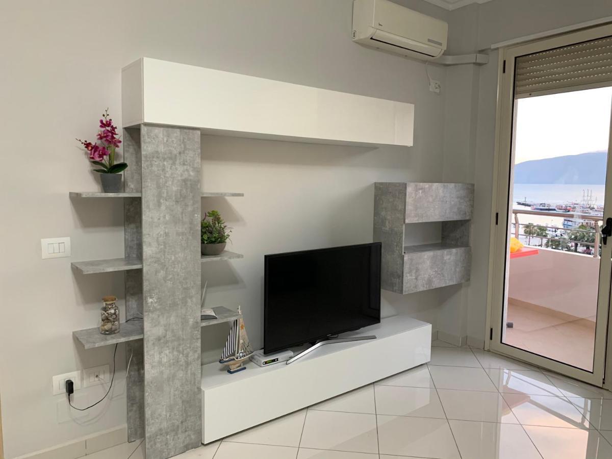 Pearl Seaview Apartment Vlorë Esterno foto